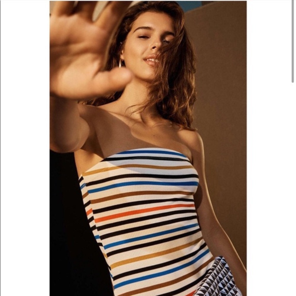 UO Striped Strapless Bodysuit
